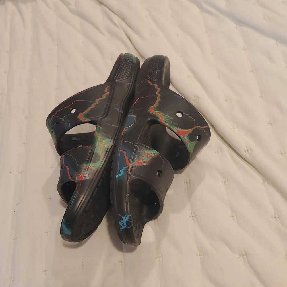 Crocs Classic Sandals Out of This World Lightning Unisex Men’s Sz 10 Women Sz 12